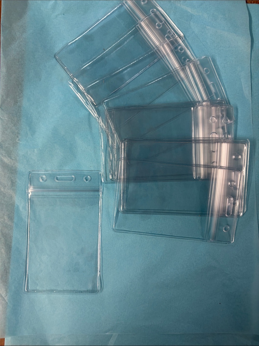 Clear Vertical ID Badge Holders - Pack